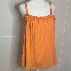 Old Navy Vibrant Orange Camisole with Ruffle Detail
